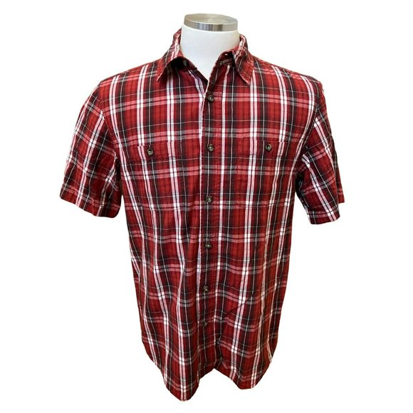 Outdoor Life Men's Shirt Button-Down Red Plaid Size Medium - Picture 1 of 4